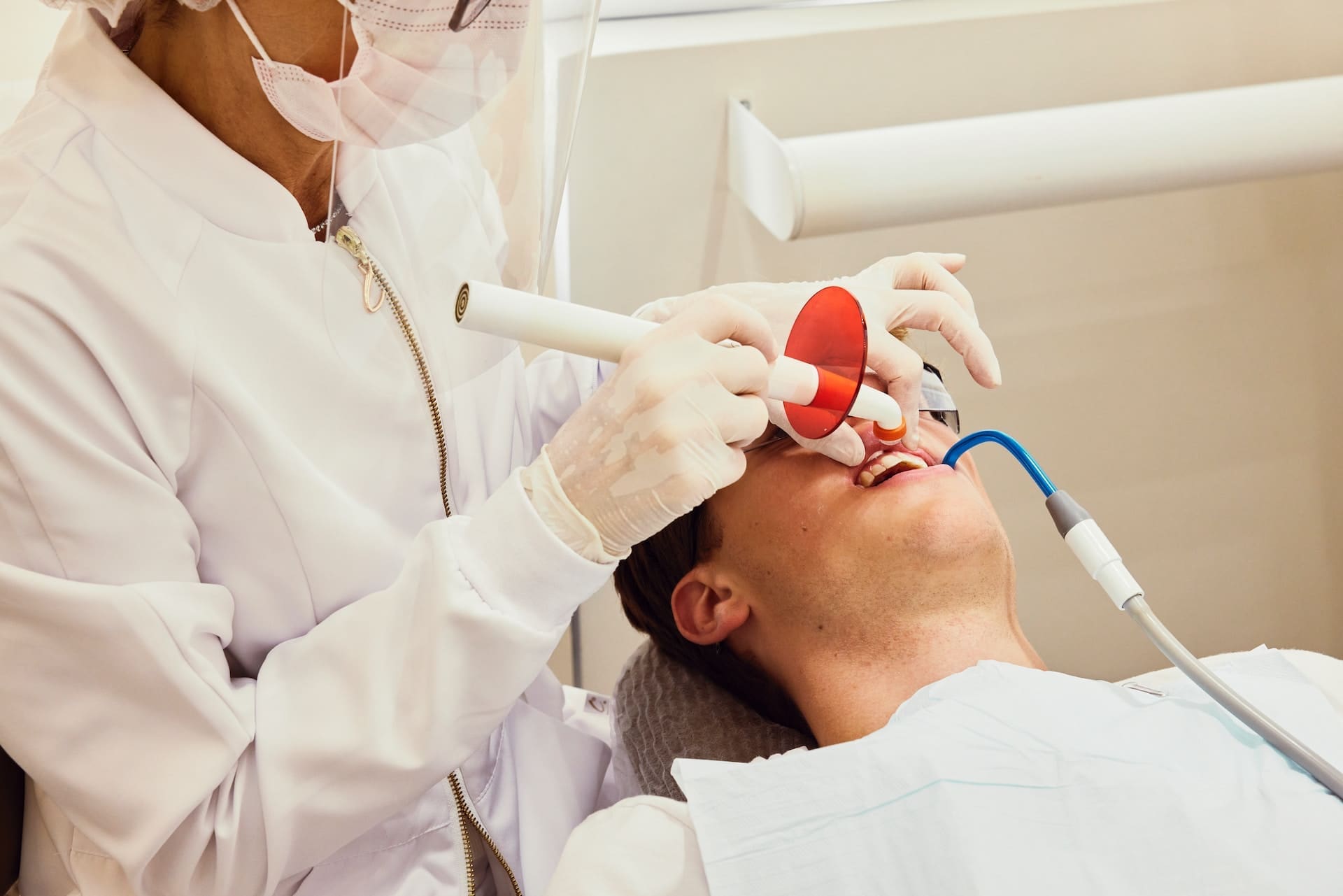 A person attending a regular dental checkup at Waban Dental Group in Newton, MA.