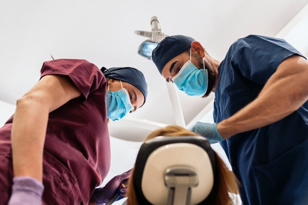 Illustration depicting a child undergoing interceptive orthodontic treatment, provided by Waban Dental Group, Newton, MA.