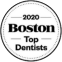 Boston Magazine Top Dentist award badge for 2020